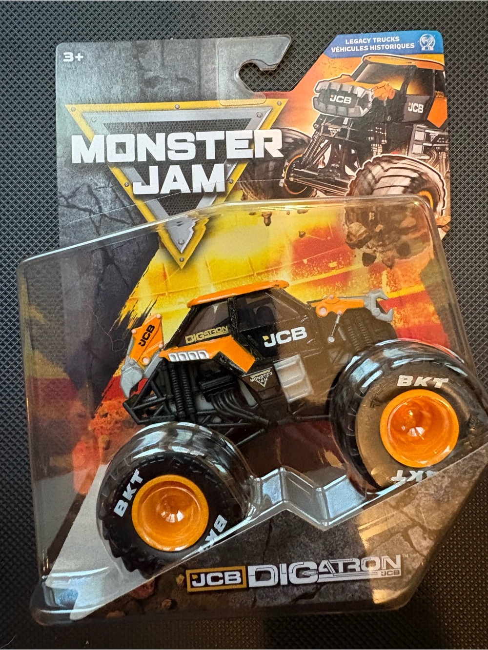 Monster Jam JCB Digatron Kids Toy Truck - Orange and Black